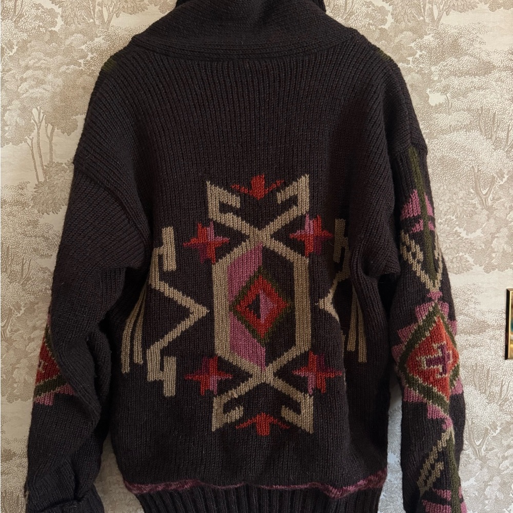 Geometric Patterned Knit Jacket - image 4